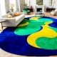 Handcrafted Bold Multicolor Abstract Modern Living Rug